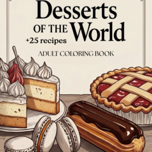 coloring book with recipes
