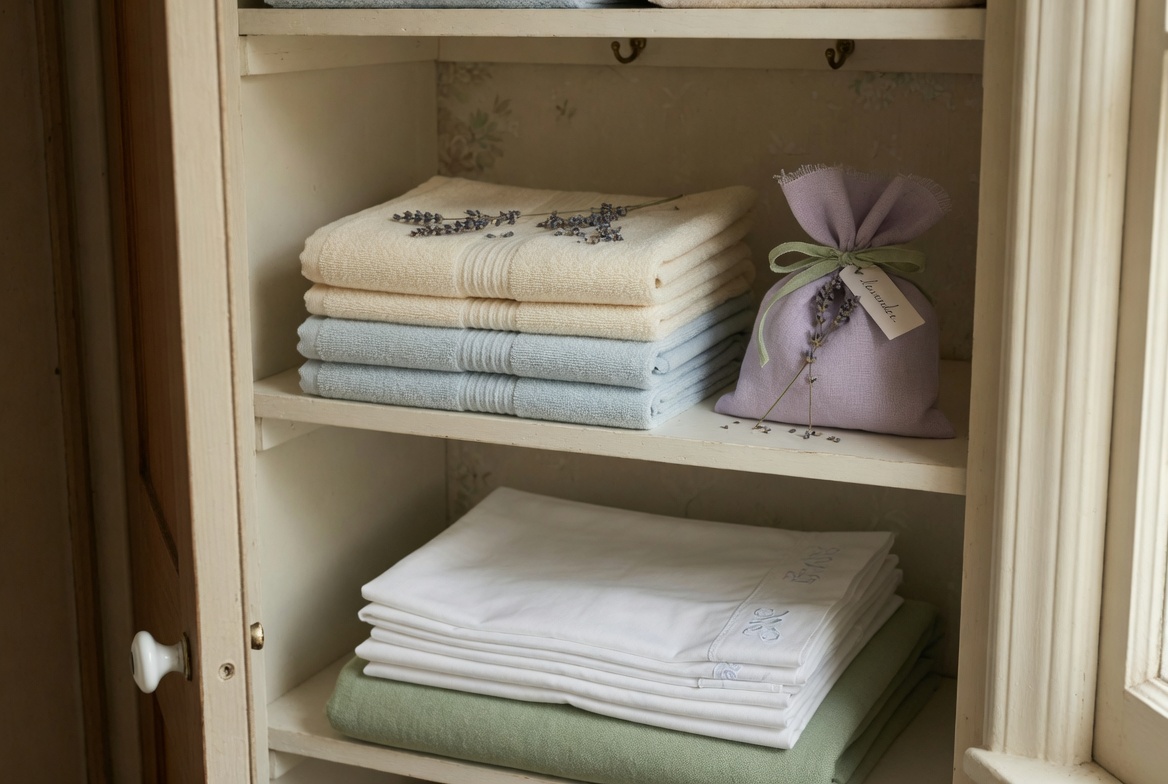 A simple 15-minute linen closet refresh for summer days