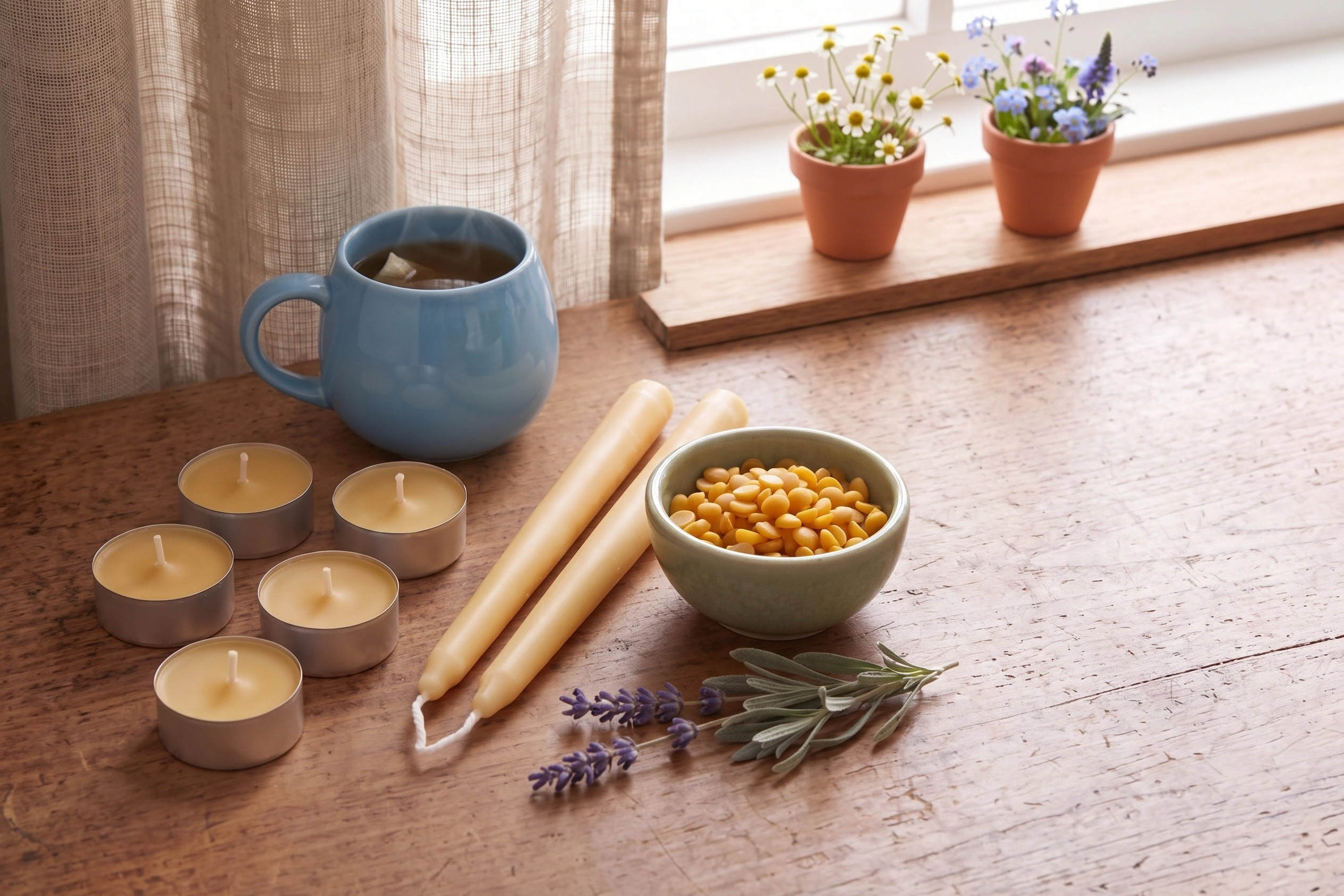 how to make beeswax candles at home
